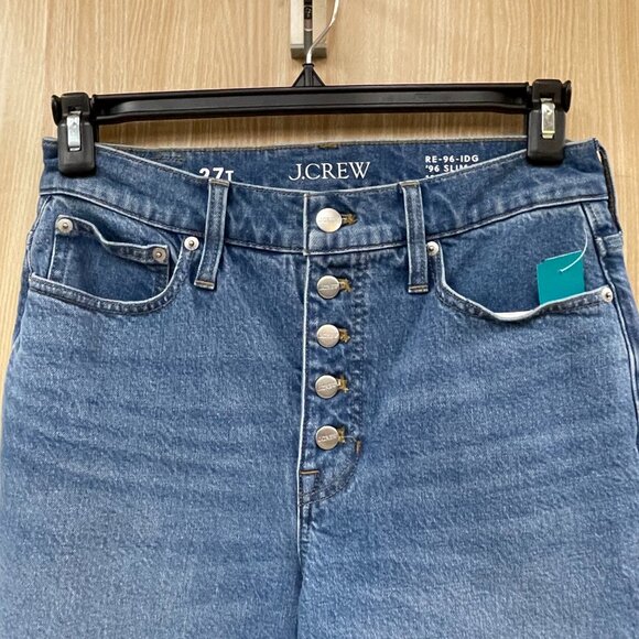 J. Crew Slim Wide Jeans Size 4 Tall - Picture 2 of 7
